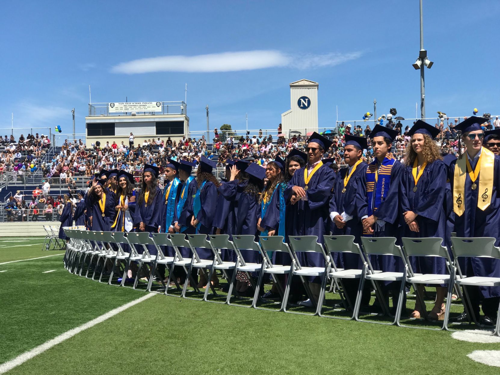 Members of the class of 2019 at Napa High School at graduation.